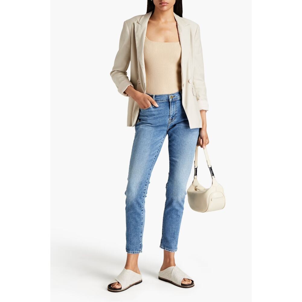 FRAME Denim Le Grand Garcon in Wellsley Size 27 Mid Blue Boyfriend Jeans Relaxed